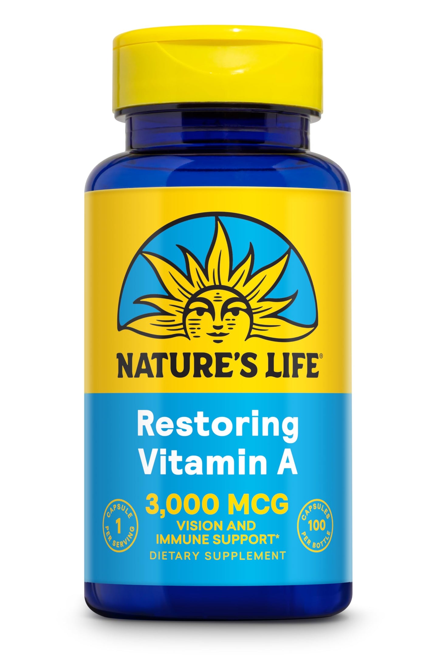 Nature's Life Vitamin A 10,000 IU | 100 ct - Vitamin A Supplement