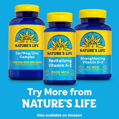 Nature's Life Vitamin K2 MK4 - High Potency 5000 mcg, 60 Servings