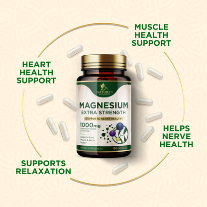 Magnesium Mineral Supplement 1000 mg – High Potency Citrate (120 Capsules)