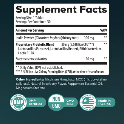 Nature's NutriWave Synaptigen - Probiotic + Inulin Daily Wellness (30 Tabs) - Made in USA