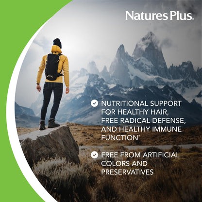 Natures Plus AgeLoss Hair Support – 90 Extended Release Tablets | Gluten Free | 30 Servings