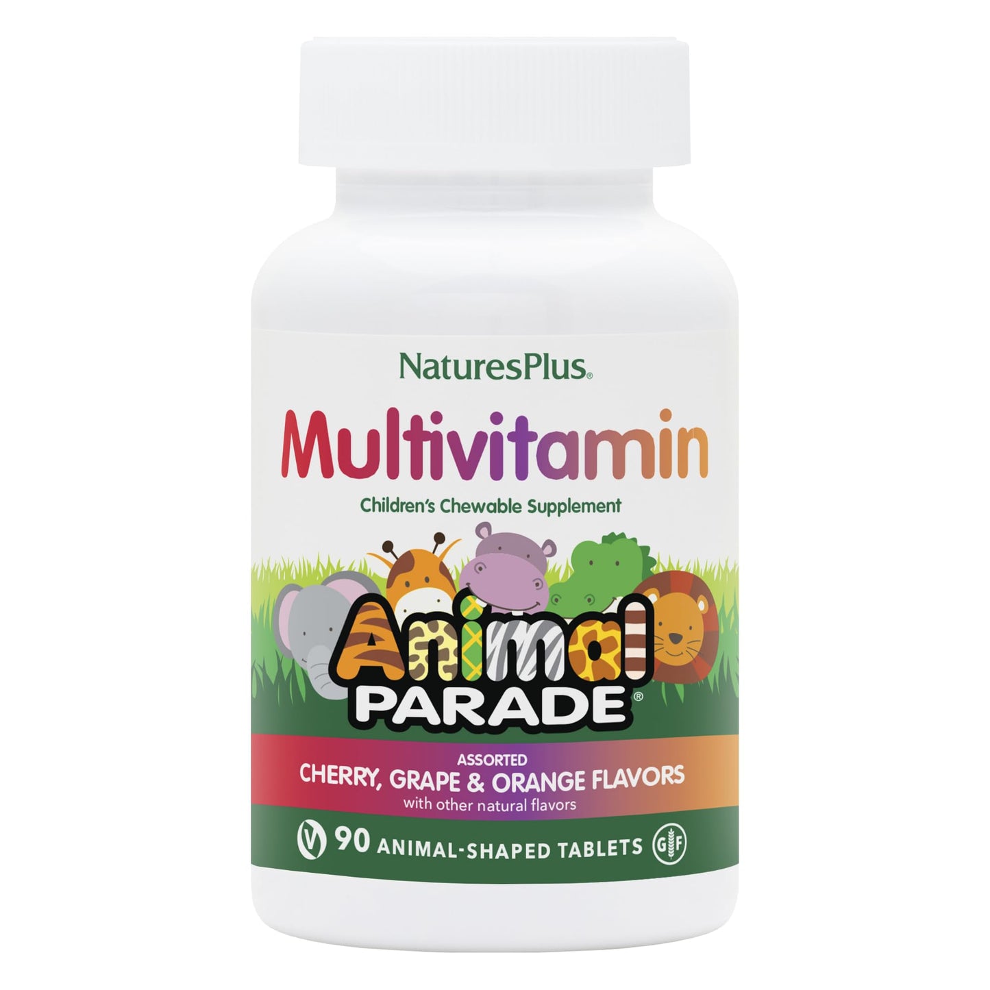 Animal Parade Kids Multivitamin - 90 Animal-Shaped Chewables, Pack of 2, Vegan & Gluten Free