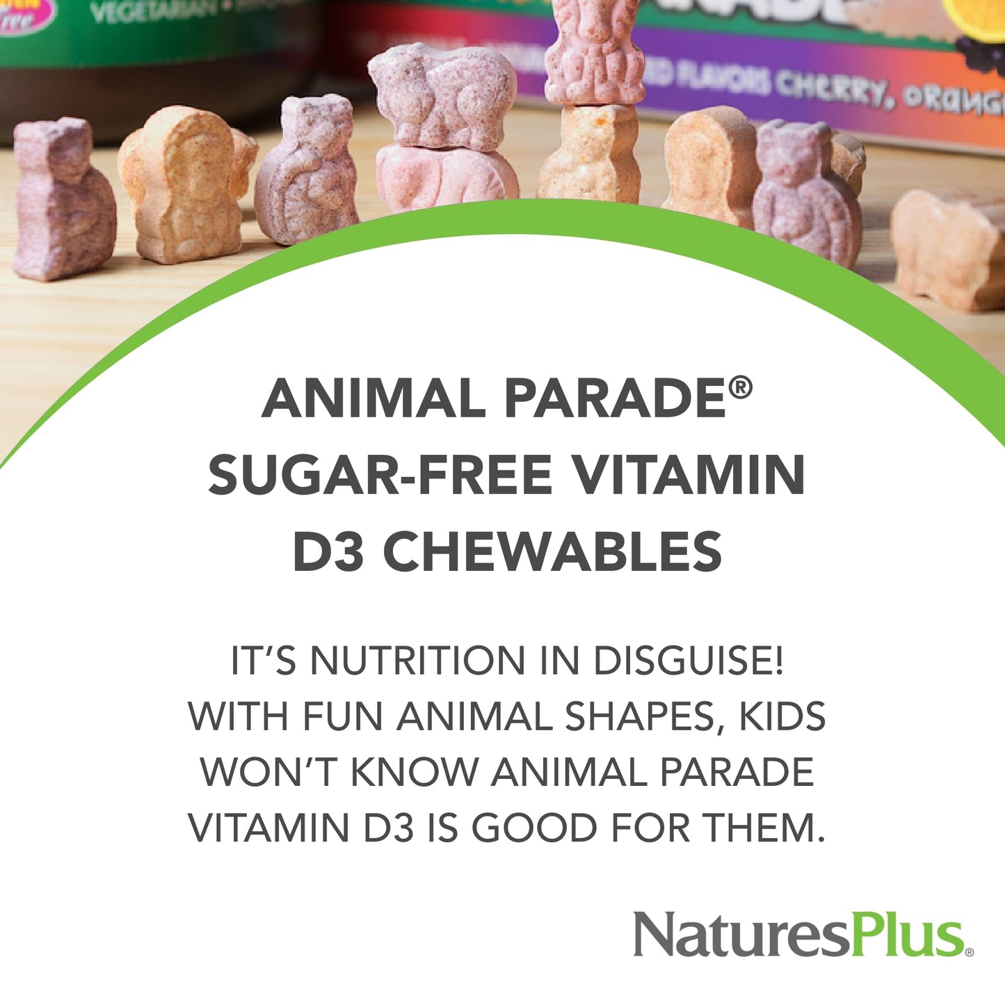 Animal Parade Sugar-Free Vitamin D3 500 IU for Children - Black Cherry (90 Chewables)