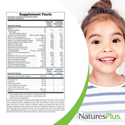 Natures Plus Animal Parade Kids Multivitamin – 90 Animal-Shaped Chewables