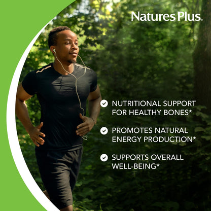 Natures Plus Cal/Mag/Vit D3 + K2 Chewables - Vanilla Flavor, 30 Servings | Gluten-Free Bone Health