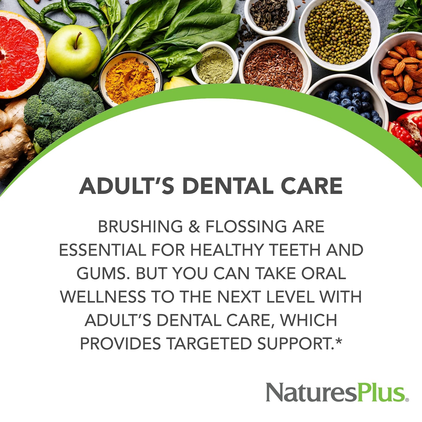Natures Plus Adults Dental Care Probiotic – Teeth & Gum Health Peppermint Lozenges (60 Count)