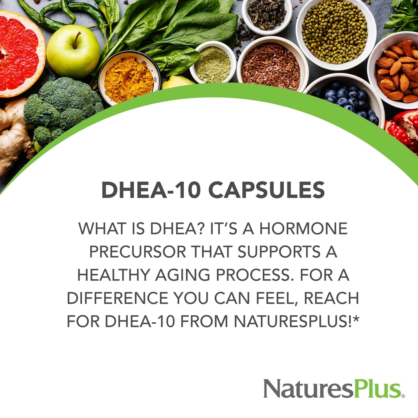 Natures Plus DHEA 10 with Bioperine – 10 mg, 90 Vegetarian Capsules (Gluten-Free) – 2-Pack