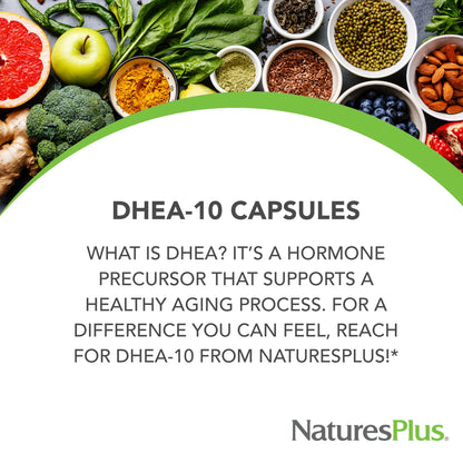 Natures Plus DHEA 10 with Bioperine – 10 mg, 90 Vegetarian Capsules (Gluten-Free) – 2-Pack