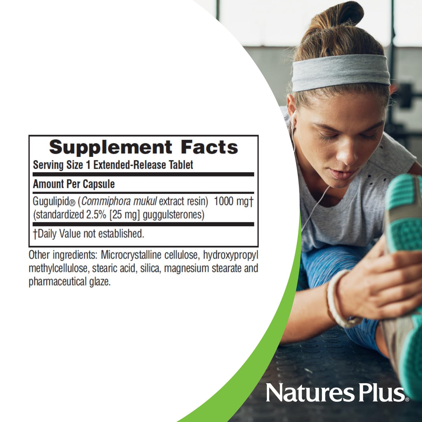 Natures Plus Gugulipid 1000 mg Extended Release - 30 Vegan Tablets