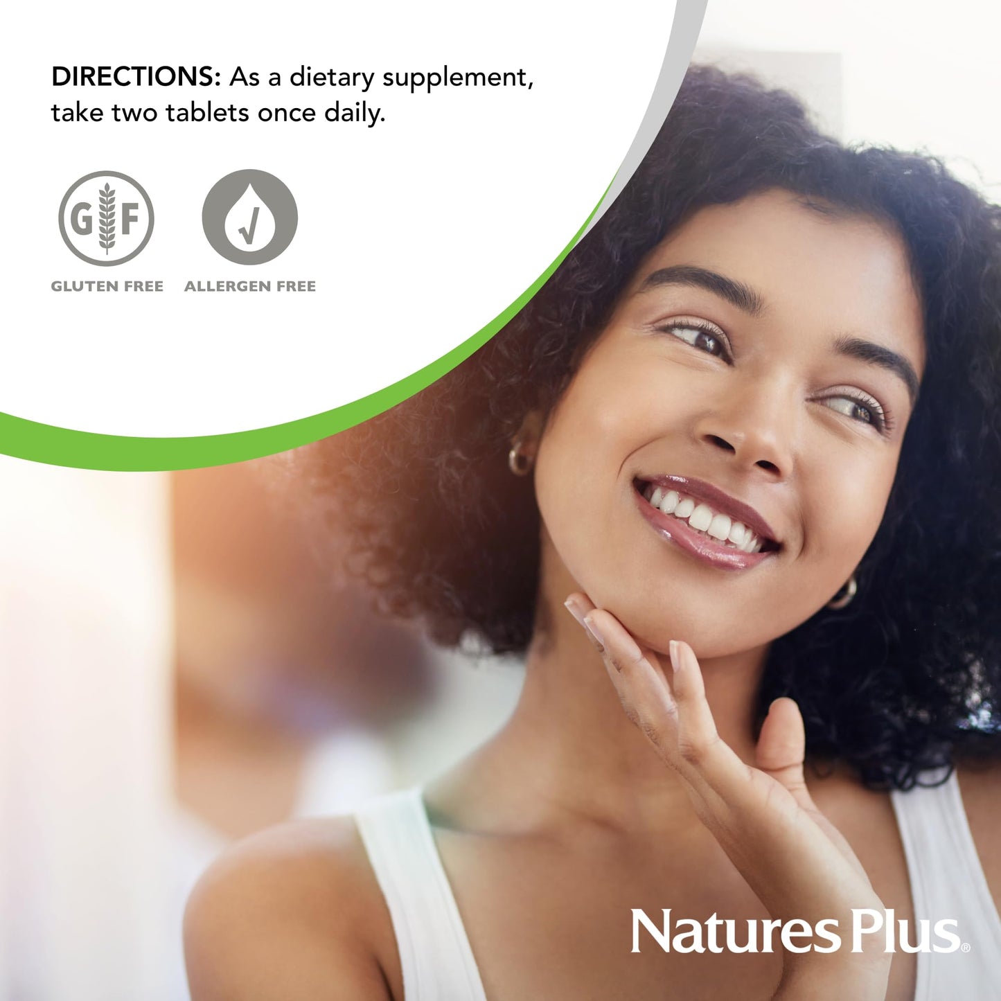 Nature's Plus Hair, Skin & Nails – 60 Vegan Tablets | Vegetarian & Gluten-Free | 30 Servings