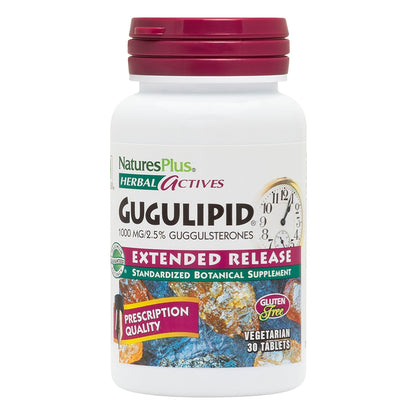 Natures Plus Herbal Actives Gugulipid - 30 Extended-Release Tablets | Ayurvedic Supplement