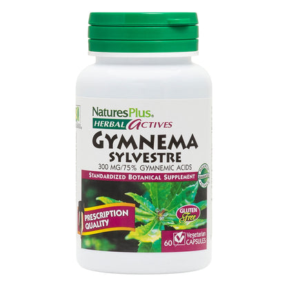 Natures Plus Herbal Actives Gymnema Sylvestre 300 mg - 60 Vegan Capsules