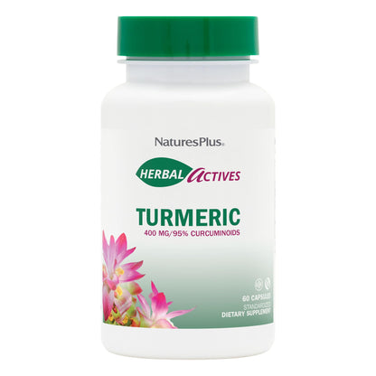 Natures Plus Turmeric 400 mg - 95% Curcumin | 60 Vegan Capsules