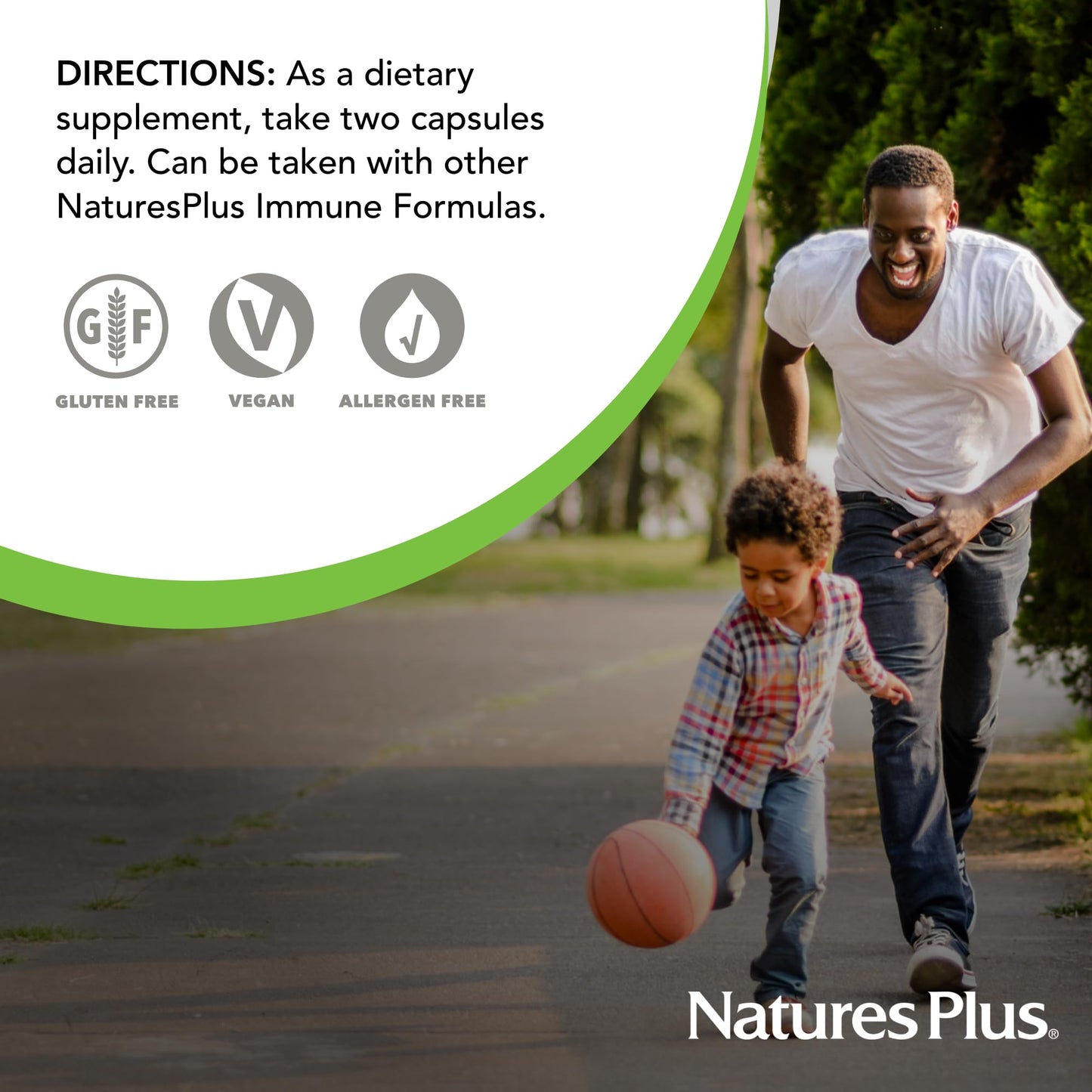 Natures Plus Immune Mushroom - 60 Capsules - Fruiting Body Immune Complex - from Seven Different Mushrooms - Delivers Key Micronutrients - Vegan, Gluten Free - 30 Servings