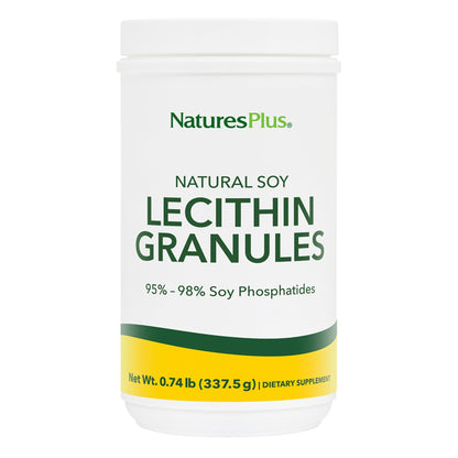 Natures Plus Lecithin Granules 12 oz – 95% Soy Phosphatides, Oil-Free, Vegetarian, Gluten-Free