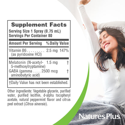 Natures Plus Melatonin Lipoceutical Spray - 1.5 mg, 2 fl oz, Peppermint Flavor