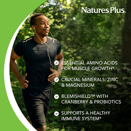 Natures Plus Power Teen for Him - 60 Wild Berry Chewables | High-Potency Teenage Multivitamin | Sugar Free, Vegetarian, Gluten Free - 30 Servings