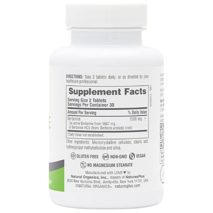 Natures Plus PRO Berberine 1500 mg - 60 Tablets | Supports Healthy Metabolism