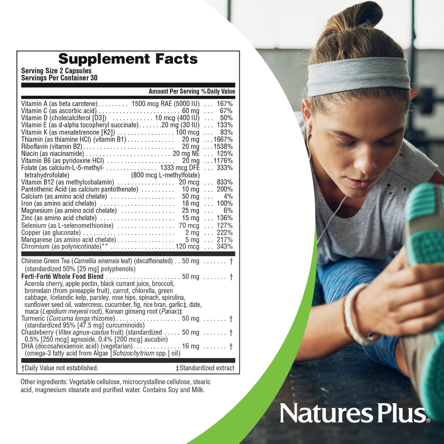 Natures Plus Procreation Women - 60 Vegetarian Capsules | Natural Fertility Support