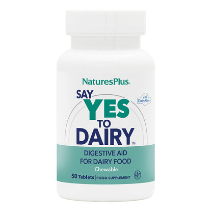 Natures Plus Say Yes to Dairy - 50 Chewable Lactase Enzyme Tablets