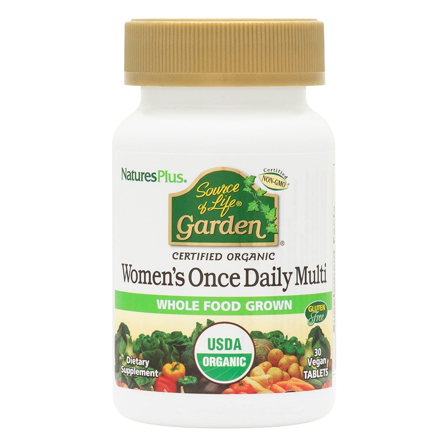Natures Plus Source of Life Garden Organic Women's Multivitamin - 30 Vegan Tablets