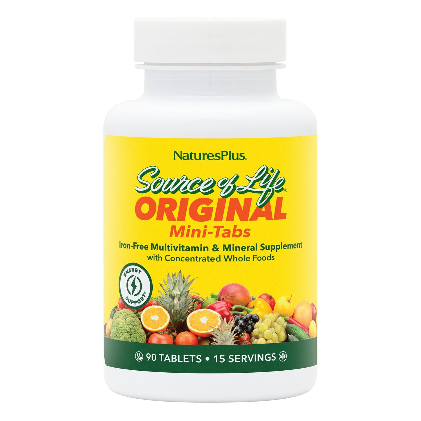 Natures Plus Source of Life Mini-Tabs No Iron - 90 Vegetarian Mini Tablets