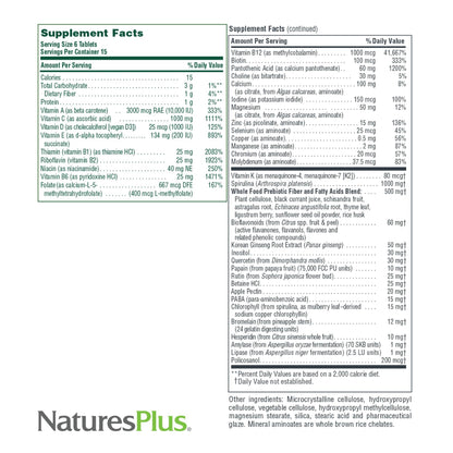 Natures Plus Source of Life Mini-Tabs No Iron - 90 Vegetarian Mini Tablets
