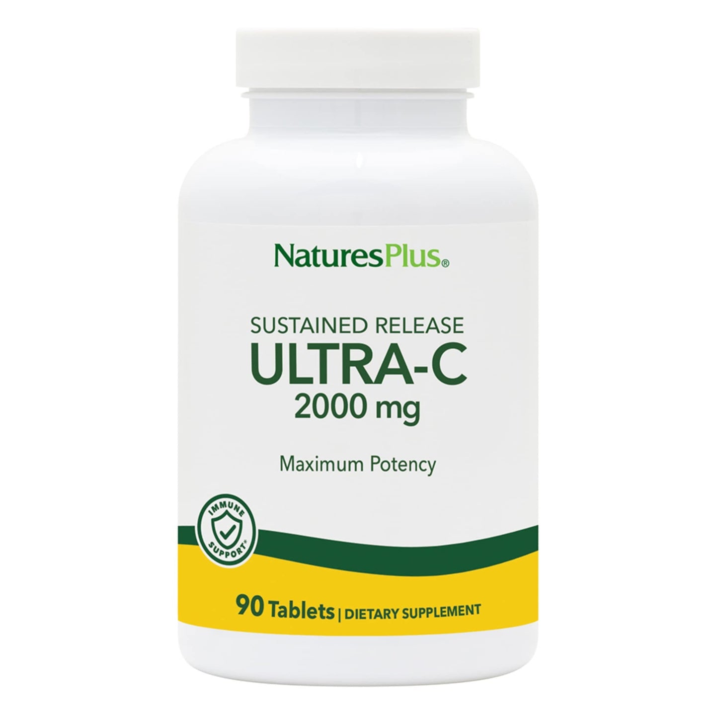 Natures Plus Ultra-C 2000 mg Vitamin C with Rose Hips - 90 Tablets | Immune & Antioxidant Support