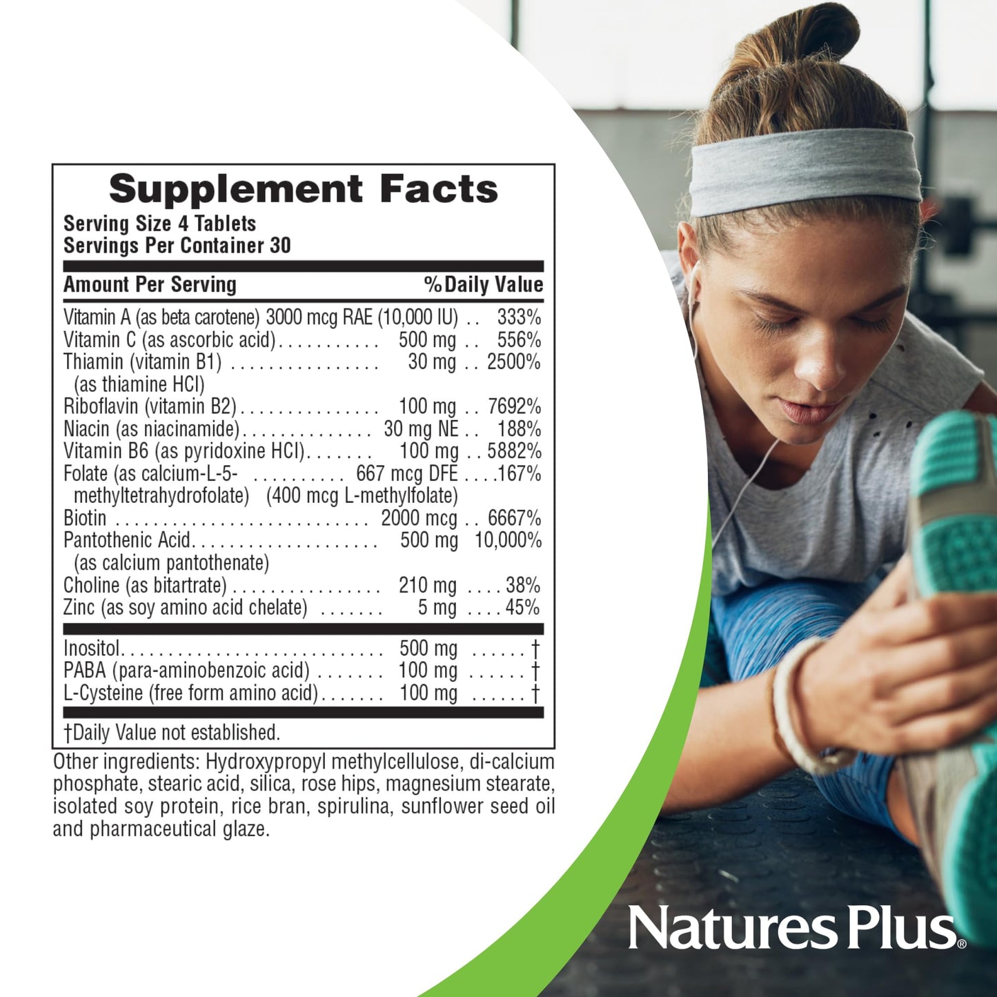 Natures Plus Ultra Hair - Sustained Release Mini Tablets (120 ct) - Hair Growth for Men & Women, Vegetarian & Gluten-Free