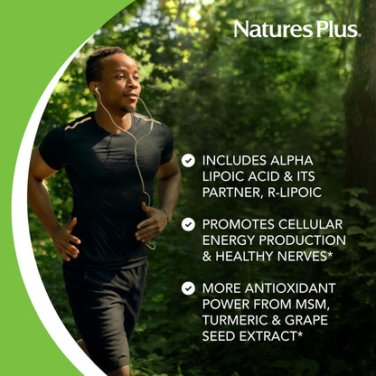 Natures Plus Ultra Lipoic - 60 Bi-Layered Mini-Tabs | Free Radical Defense, Probiotics & Whole Food Concentrates | Gluten Free | 30 Servings
