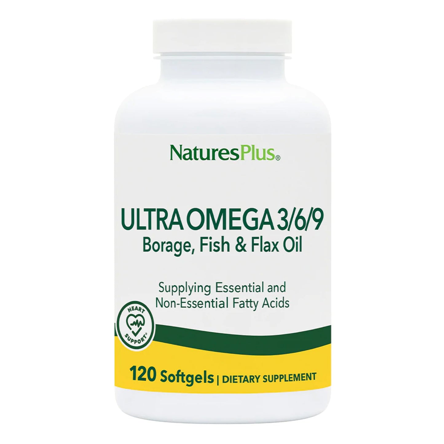 Natures Plus Ultra Omega 3-6-9 1200 mg — 120 Softgels (Gluten-Free)