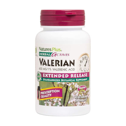 Natures Plus Herbal Actives Valerian Extended Release Tablets – 600 mg, 30 Vegan Tablets
