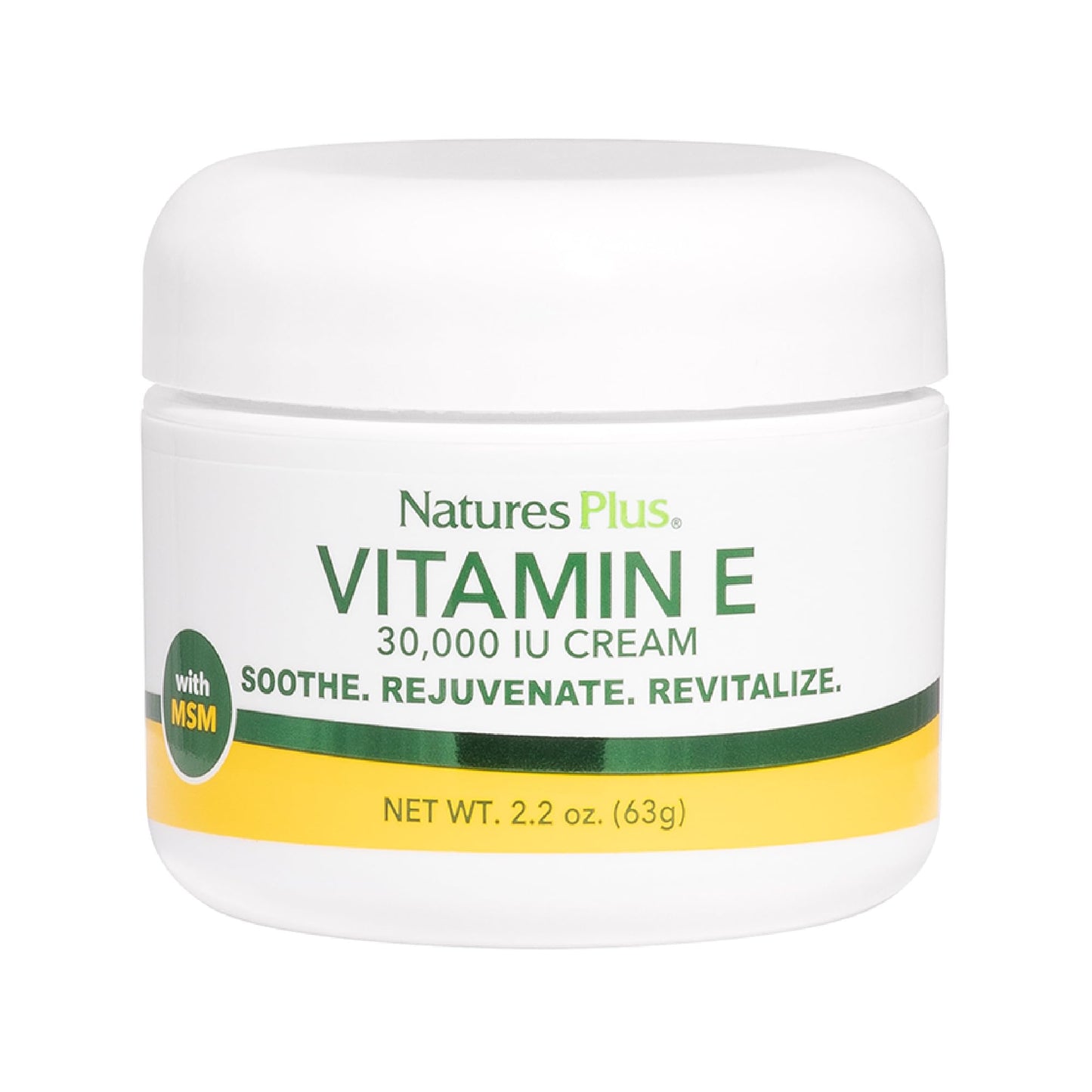 Natures Plus Vitamin E Cream – 30,000 IU, 2.2 oz | Moisturizes Dry Skin | Vegan & Paraben-Free