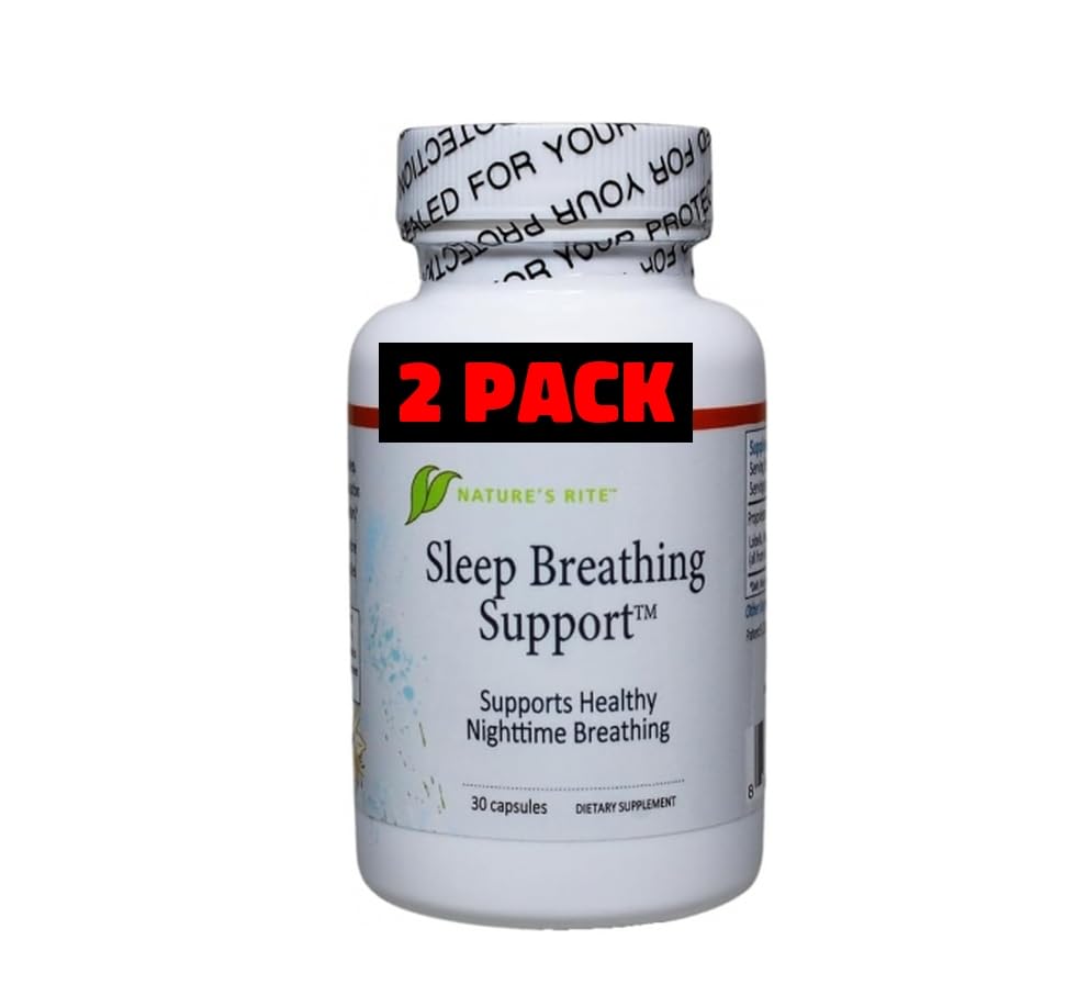Nature's Rite Sleep Support - All-Natural Herbal Sleep Aid, 30 Capsules, Made in USA – 2 Pack