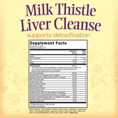 Nature's Secret Milk Thistle Liver Cleanse - 60 Tablets | Liver Health