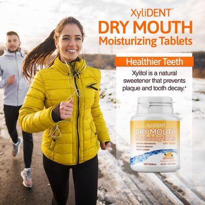Nature's Stance XyliDENT Xylitol Tablets – Dry Mouth Relief, Orange, 2-Pack (100 Count per Pack)