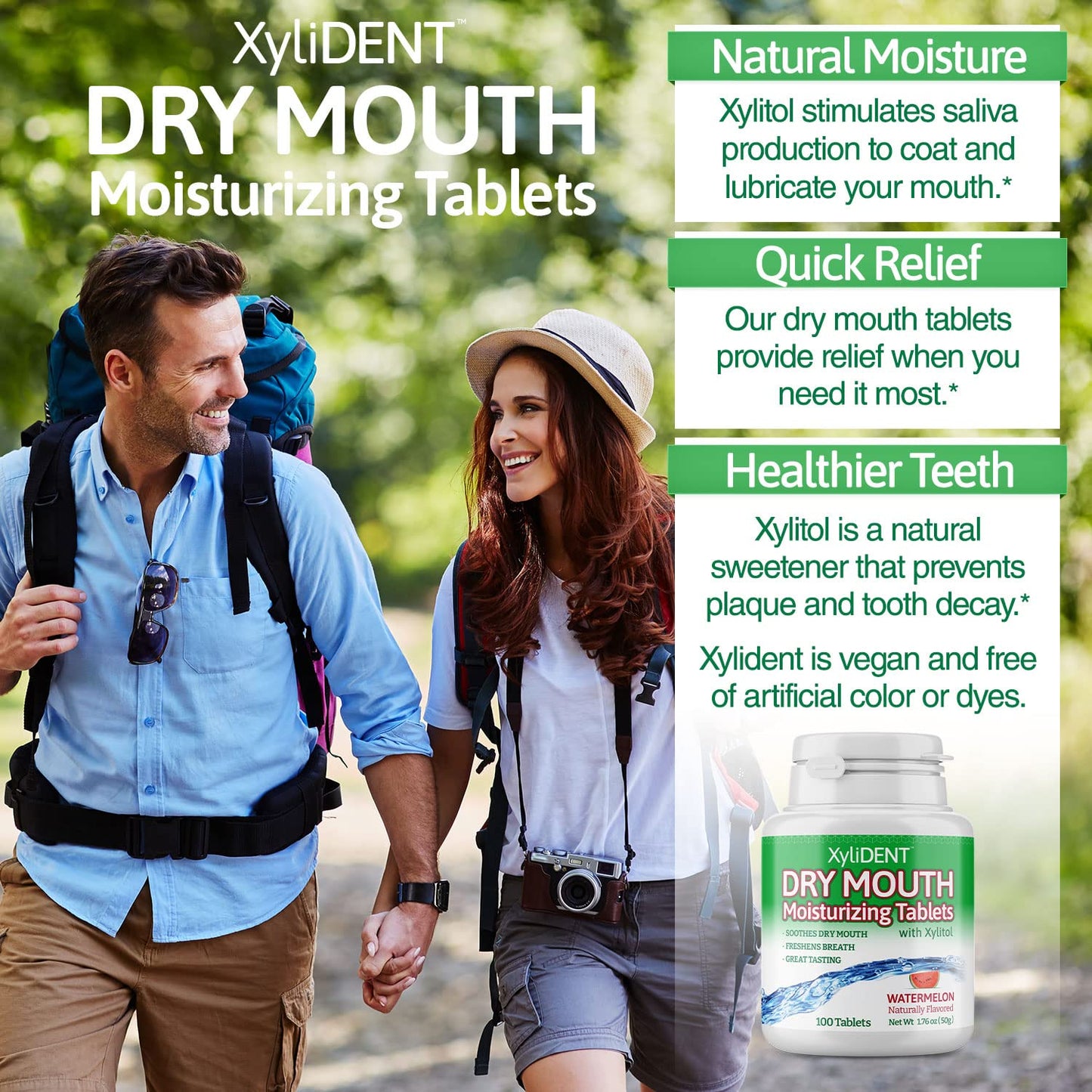 Nature's Stance XyliDENT Xylitol Tablets – Dry Mouth Relief, Fresh Breath, 100 Count