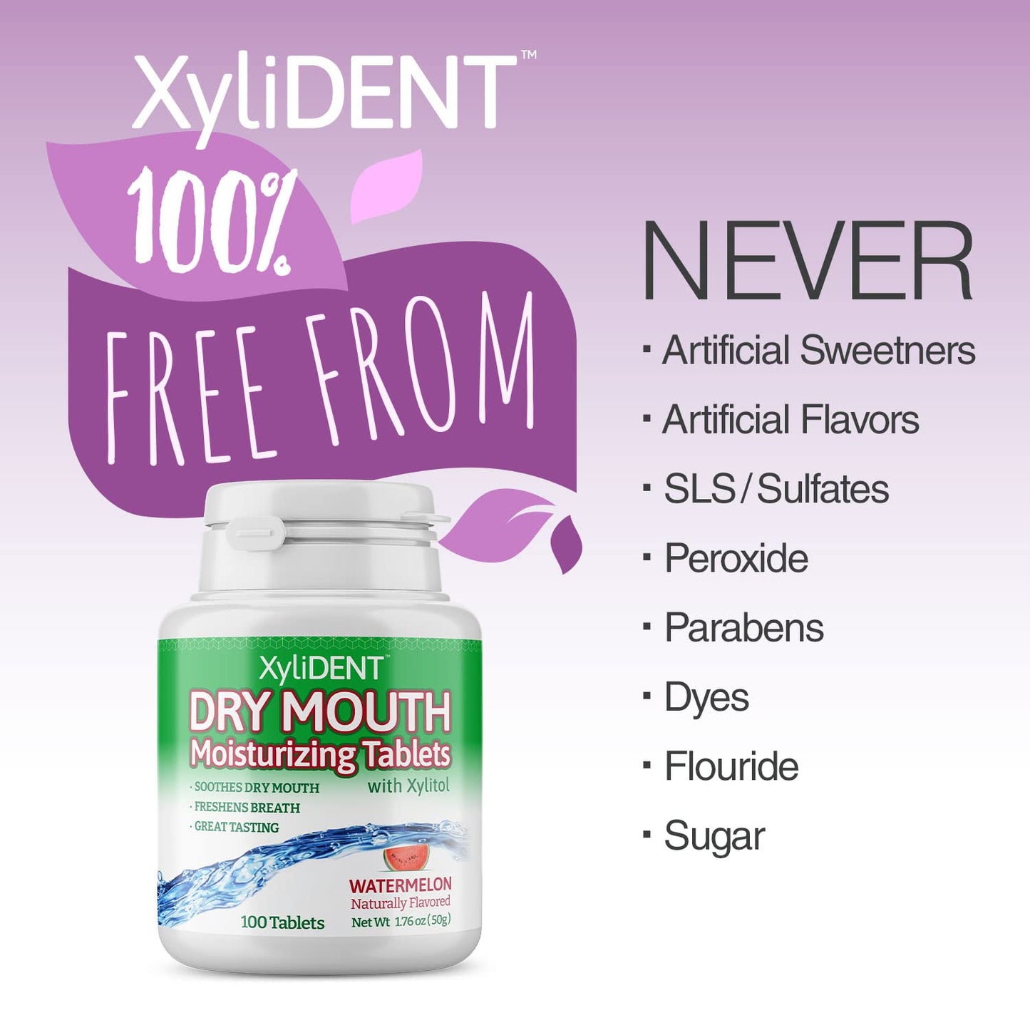 Nature's Stance XyliDENT Xylitol Tablets – Dry Mouth Relief, Fresh Breath, 100 Count
