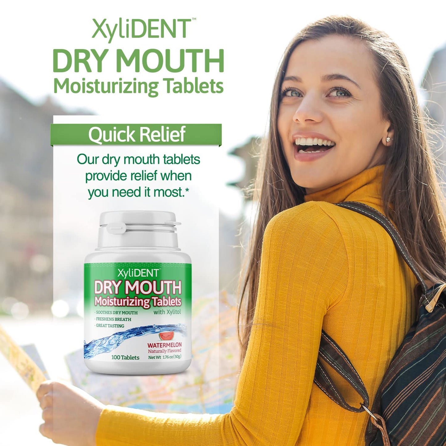 Nature's Stance XyliDENT Xylitol Tablets – Dry Mouth Relief, Fresh Breath, 100 Count