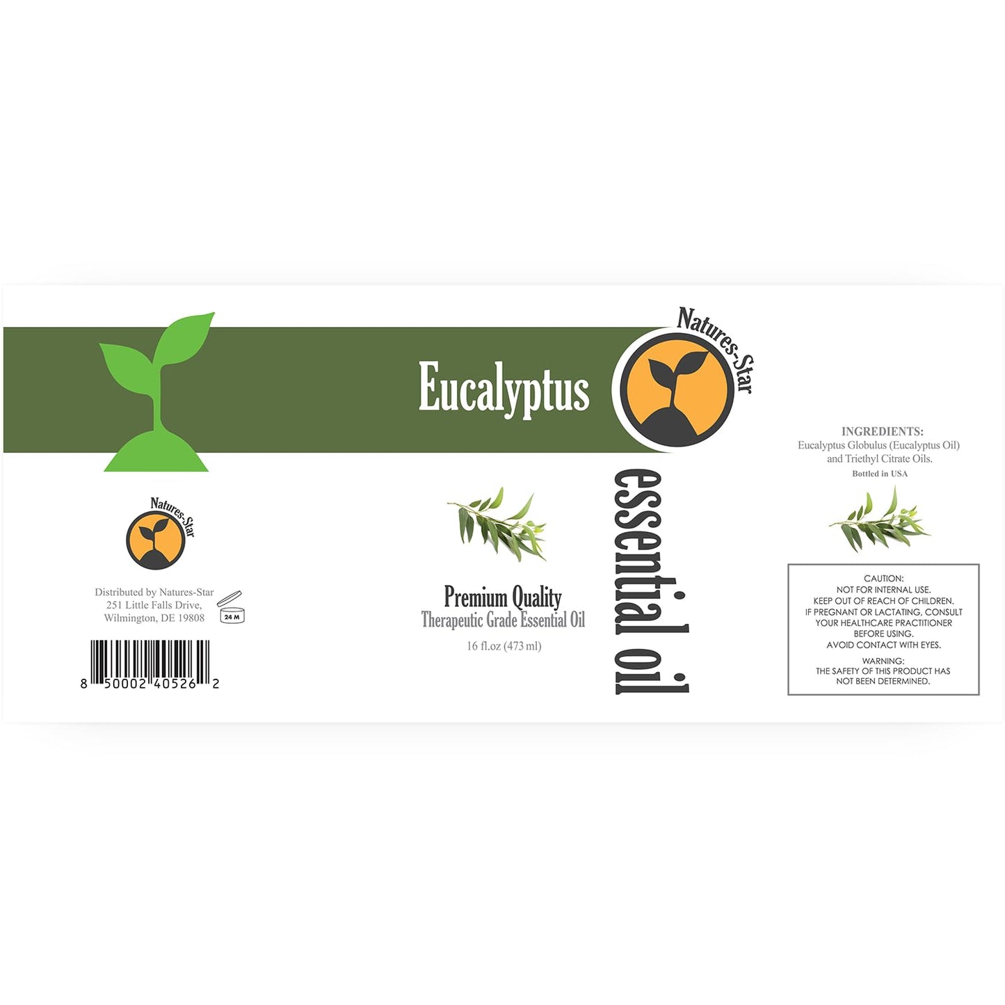 Natures-Star 16oz Eucalyptus Essential Oil – Therapeutic Grade for Candles, Diffusers, Soaps