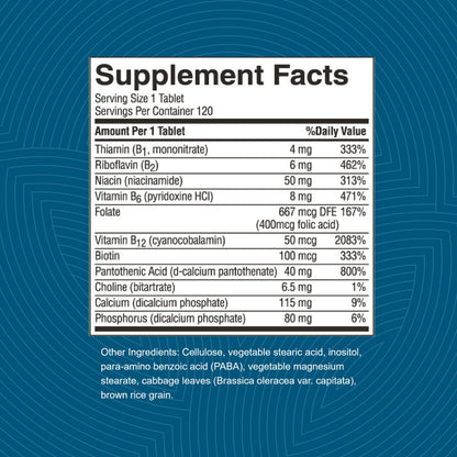 Nature's Sunshine Balanced B Complex - 120 Tablets | Vegetarian B Vitamins