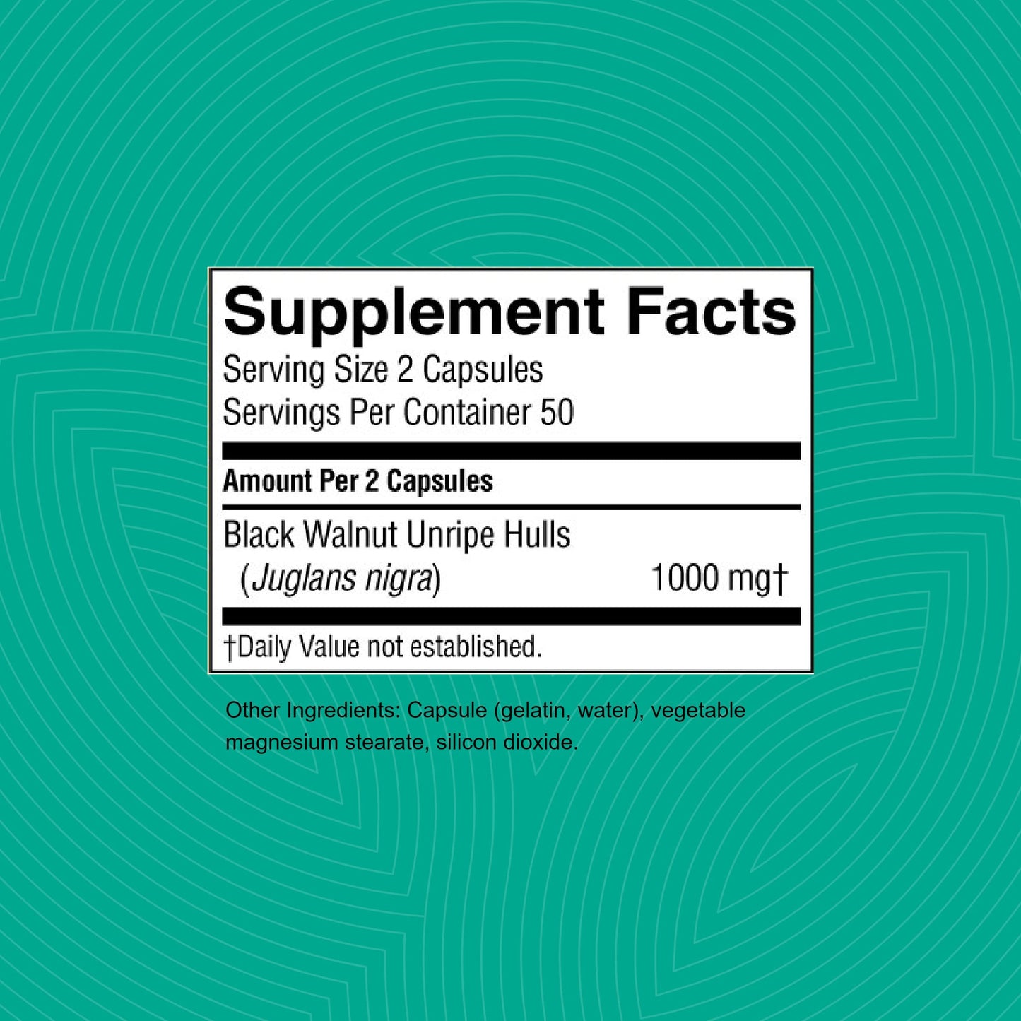 Nature's Sunshine Black Walnut 100 Capsules - All-Natural Herbal Support