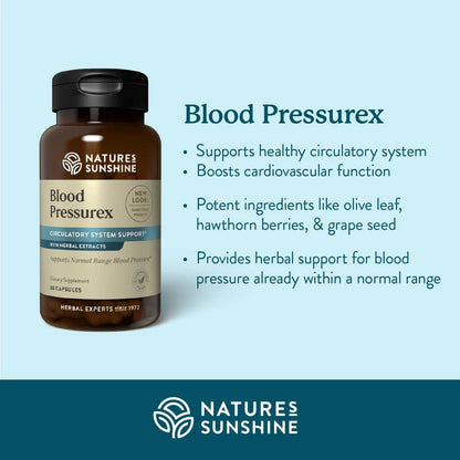 Nature's Sunshine Blood Pressurex 60 Capsules – Supports Normal Blood Pressure Range BritishVita | Premium UK Vitamins & Wellness Supplements