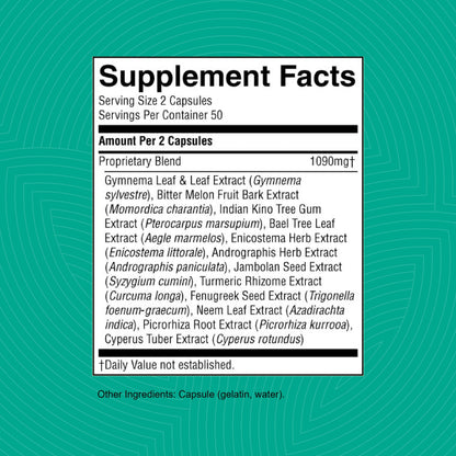Nature's Sunshine Blood Sugar Formula, 100 caps | Herbal Blood Sugar Support BritishVita | Premium UK Vitamins & Wellness Supplements
