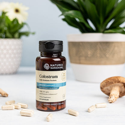 Nature's Sunshine Colostrum with Immune Factors - 60 Capsules | Immune & Gut Health