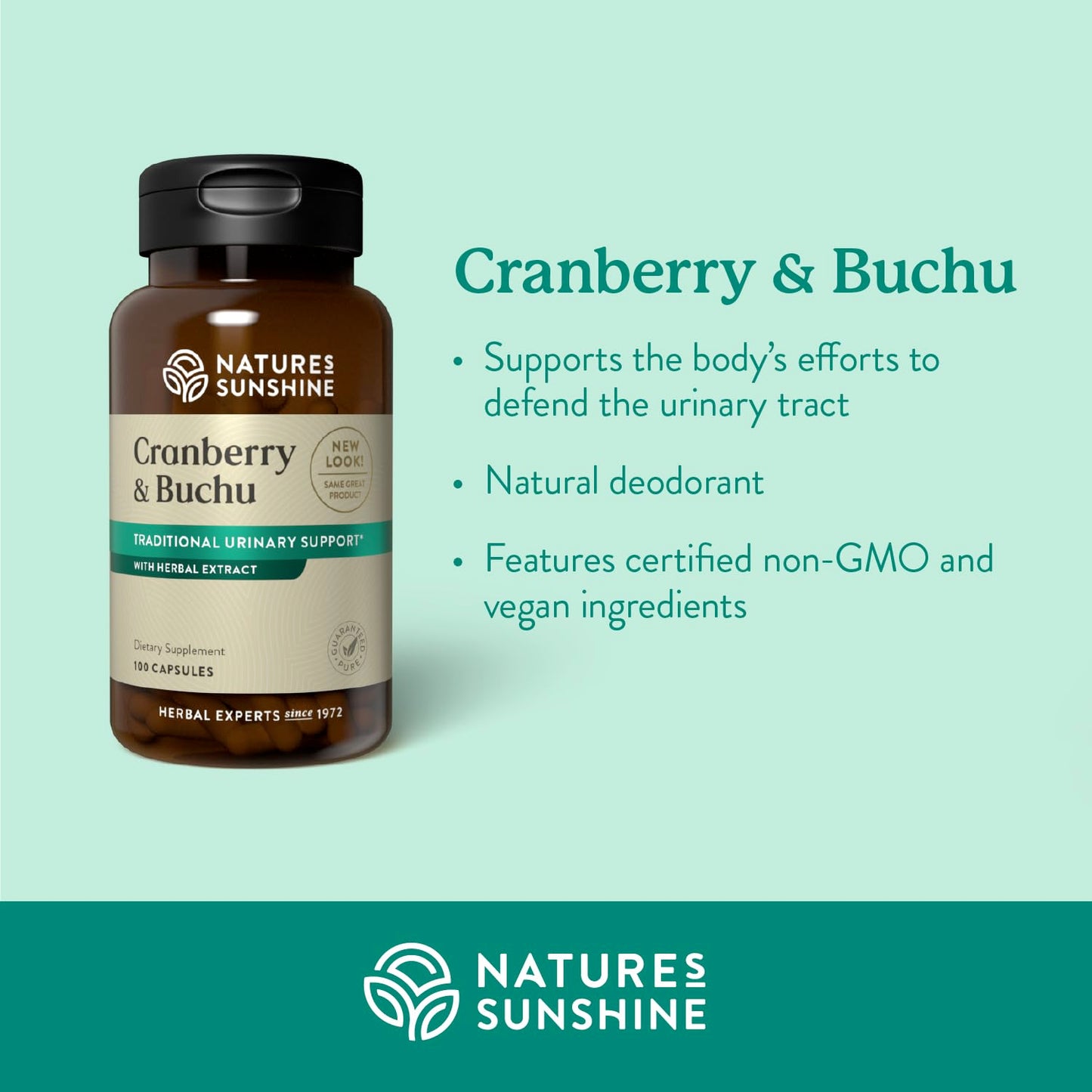 Nature's Sunshine Cranberry & Buchu Concentrate 100 Capsules | Urinary Health