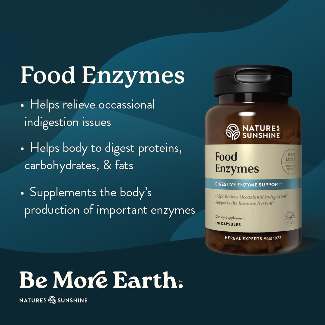 Nature's Sunshine Food Enzymes - Digestive Support with Prebiotics and Probiotics