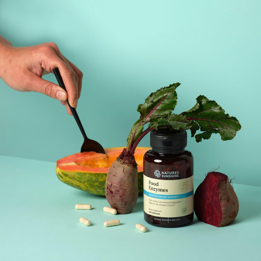 Nature's Sunshine Food Enzymes - Digestive Support with Prebiotics and Probiotics