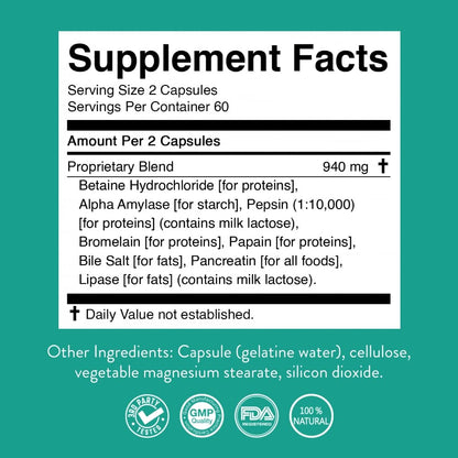 Nature's Sunshine Food Enzymes - Digestive Support with Prebiotics and Probiotics