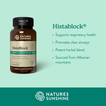 Nature's Sunshine HistaBlock - Respiratory Support Supplement | Seasonal Allergy Relief | 90 Capsules